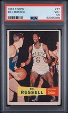 PSA 3.5 Bill Russell 1957 Topps Rookie RC #77 picture