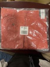 L.L.Bean Double L Chino Shorts Mens 35W Casco Bay Red Pleated 8” NWT NEW picture