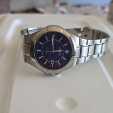 Pulsar Men's Blue Dial Quartz Date 100m Stainless Steel Silver Bracelet picture