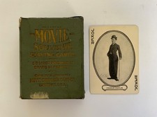 1916 Movie Souvenir Playing Cards Complete Deck Charlie Chaplin Joker Gilt Edges picture