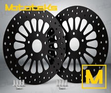 11.8 HARLEY BLACK FRONT ROTOR SET W/ BOLTS FOR TOURING BAGGER MODELS 2008 ABOVE picture