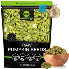 Nut Cravings Raw Pumpkin Seeds Pepitas | Unsalted Shelled Healthy Snack picture