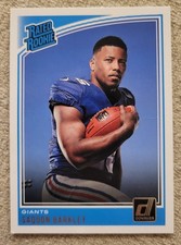 2018 Panini Donruss - Rated Rookie Saquon Barkley #306 (RC) damaged crease picture