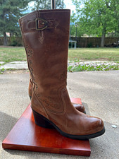 Vintage Ariat Women’s Brown Leather Western Boots US 10B Style 20431 picture
