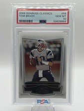 TOM BRADY PSA 10 GEM MT 2008 DONRUSS CLASSICS #58 NFL NEW ENGLAND PATRIOTS picture