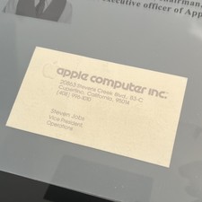 Reproduction Apple Computer Steve Jobs Business Card 1978/79 Style + Display picture