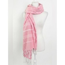 Light Pink  100% cotton Striped pashmina picture