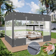 Clear Vinyl Curtain Heavy Duty PVC Clear Tarp Waterproof Outdoor Patio Enclosure picture