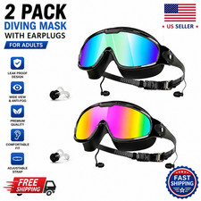 GMOX Swim Goggles 2 Pack, Wide View Anti Fog&UV Swimming Goggles for Adults picture