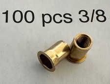 100 Pcs 3/8-16 Rivet Nut Rivnut Insert Nutsert Carbon Steel Zinc Plated picture
