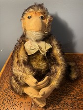 VIntage German Monkey Excelsior Straw Stuffed Felt Chimp picture