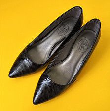 LifeStride Women’s Black Comfort Snakeskin Pointed Toe Slip-On Pumps Size 7 picture