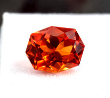 Natural 11.90 Ct Genuine GIE Certified Orange Sapphire Fancy Cut Loose Gemstone picture