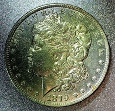 *1879-S Morgan Silver Dollar AU+ 90% Silver picture