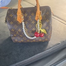 Louis Vuitton Boston Bag Speedy 25 Brown Monogram Leather M41528 SP0965 Auth picture