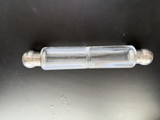 Antique Victorian Serling Silver Double Ended Scent Bottle Glass Flask picture