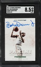 /5 Bob Dandridge Auto ON CARD 2014-15 Preferred Autograph Green HOF SP SGC 8.5  picture