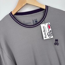 Psycho Bunny Waffle Knit Thermal Shirt Mens L Alloy Grey Lounge Logo NEW picture