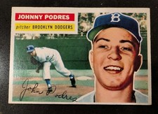 1956 Topps - Johnny Podres #173 Gray Back picture
