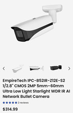 EmpireTech 2MP 1080p 5-60mm IR IP Bullet Wired Cam IPC-B52IR-Z12E-S2 picture
