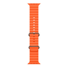 NEW Genuine Apple Watch Band - Ocean Band (49mm) - Orange - Regular, OPEN BOX picture
