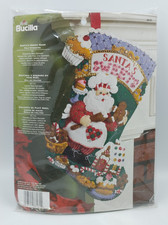 Bucilla Santa's Sweet Shop Felt Stocking Kit #86181 Sequins And Beads Christmas picture
