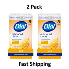 Dial Antibacterial Deodorant Bar Soap, Advanced Clean, Gold, 4 oz, 8 Bars 2 Pack picture