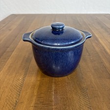 Vintage Denby Stoneware Blue 2 pt. Lidded Casserole England Pottery Lid Cookware picture