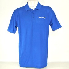 WALMART Associate Employee Uniform Polo Shirt Blue Size M Medium NEW picture