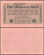 GERMANY 5 Million Mark, 1923, P-105, World Currency picture
