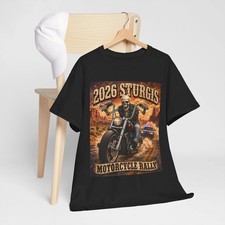 Motorcycle T shirt Biker 2026 Sturgis 86th Motorcycle Rally   Art Sm-XXXL picture