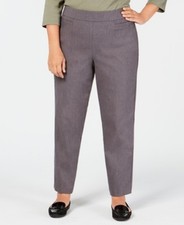 Alfred Dunner Plus Size Pull On Pants Women's 20W Gray Heather Elastic Waist picture