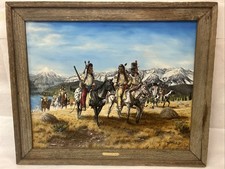 Vintage 1983 Cameron Blagg Original Canvas Oil Painting “Leaving The Wallowas” picture