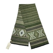 Sun + Stone Mens Woven Southwest-Inspired Acrylic Blend Scarf Green 66