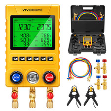 Digital HVAC Manifold Gauges with 2 Wired Temperature Clamp Probes picture