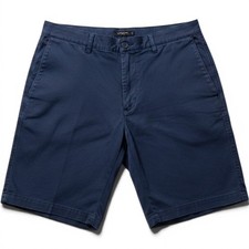 Banana Republic Emerson Shorts Mens 35 Navy Blue Chino Philipsburg Solid 1845-02 picture