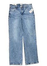 NWT Kensie Women’s High Rise Slim Straight Light Wash Blue Denim Studded Jeans picture