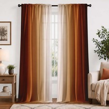 XFLINGBAO Burnt Orange Curtains 84 Inch Length for Living Room,2 Panels picture