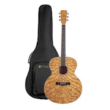 TARIO 41'' Antique Jumbo Body Acoustic Guitar Curly Ash body Okoume Neck picture