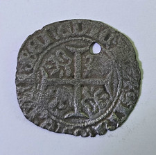 French Duchy Of Burgundy John The Fearless Blanc Auxonne 1404-1419 Holed Ex Eyer picture