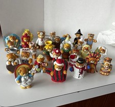 Vintage Enesco Lucy & Me Porcelain Bear Figurine Lot of 28 picture