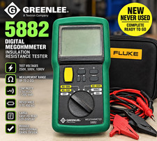 Greenlee 5882 Digital Megohmmeter 0-2GΩ 250/500/1000V Leads Case Manual picture