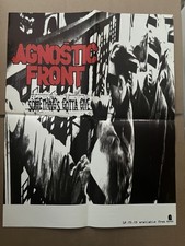 rare AGNOSTIC FRONT Something’s Gotta Give promo poster EPITAPH 1998 NYHC punk picture