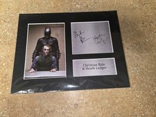 HWC Trading Christian Bale Heath Ledger printed autograph display, Not Autograph picture