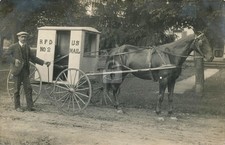 US Mail Wagon RFD No 2 & horse LESTERSHIRE NY 1906 RPPC Photo Postcard COPY picture