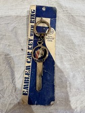 Vintage 1970 BUICK Automobile Emblem Car KEY BLANK with KEYCHAIN picture