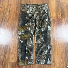 Wrangler Authentic Realtree Camo Double Knee Pants Mens 36x32 Hunting Workwear picture
