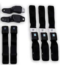 For 1967-69 Camaro And Firebird Front Retractable + Rears(3) Seat Belt Set,Black picture