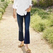Frank & Eileen Jeans Killian Crop Flare in 2003 Blue Wash Denim Sz 27 Stretch picture