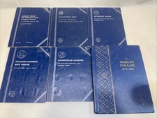 VINTAGE WHITMAN MORGAN DOLLAR Liberty Washington COIN ALBUMS 1878-1886 LOT picture